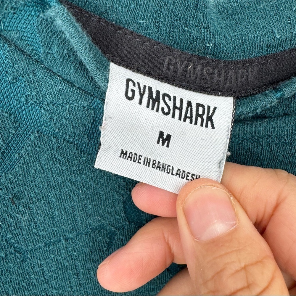 Gymshark Teal textured, activewear, active leisure Short Sleeve Tee - Picture 3 of 6